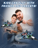 Drones for Kids Form RC Plane, Remote Control Airplane, Aircrafts for Boys and Girls, Jet Helicopter Drones with LED Lights 360° Flip, 3 Rechargeable Batteries Toys for Christmas