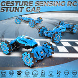 Dysaim Gesture RC Car, Gesture Sensing RC Stunt Car Toys for Kids 6-12 yr, 2.4GHz 4WD Hand Remote Control with Lights Music, Off-Road 360° Rotation Drift for Birthday Toy Gifts