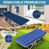 NESDCC 2 Pack Camping Cot with Mattress Comfortable Cot Bed Folding Cot Heavy Duty Cots for Sleeping with Carry Bag for Adults Kids Guest Bed Outdoor Indoor Home