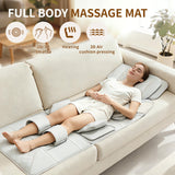 FIRRLUCO Full Body Massage Mat with Heat,Back Massager Pad with Detachable Shiatsu Neck Massager,3D Body Stretching & Lumbar Traction,4 Vibrating Motors,2 Heat Levels,Gifts for Men Women