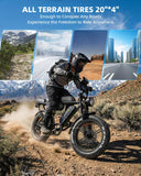 OUXI V8Max Electric Bike for Adults, 20" Electric Dirt Bike with NFC Unlock