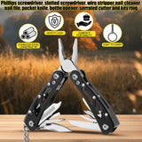 Lasnten 12 Pcs Small Multitool Pliers, Gifts for Men Stainless Steel Small Multitool Mini Pliers Foldable Knife, Bottle Opener, Screwdriver Apply to Camping, Dad Gifts (Black)