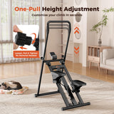 Sportneer Foldable Stair Stepper for Home Gym, Adjustable Resistance, Vertical Climber with Handlebar, Extended Step Range for Full-Body Workouts with 440lbs Weight Capacity Black