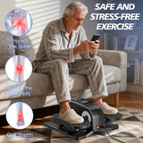 Under Desk Elliptical Machine Elliptical Leg Exerciser as Seen on TV for Senior with Remote Control Portable Quiet Electric Seated Pedal Exerciser with 12 Adjustable Speed