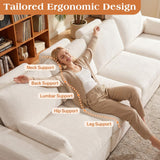 Vellorise 136" Cloud Modular Sectional Sofa with Detachable Seat Cushion