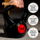 Fitvids Kettlebell Sets 4 Piece Strength Training KettleBells Weight Set 5lb, 10lb, 15lb, 20lb Kettle Bell