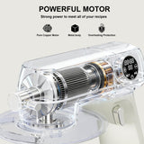 8.45 QT All Metal Stand Mixer,10 Speed Large Capacity Kitchen Mixer with Digital Timer & Tilt-Head, Electric Mixer with Whisk Dough Hook Mixing Beater (White)