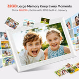 Frameo 10.1" Digital Picture Frame, Smart WiFi Digital Photo Frame with 1280x800 HD IPS Touch Screen 32GB Memory Auto-Rotate Wall Mounted, Share Photos/Videos from Phone Anywhere(White)