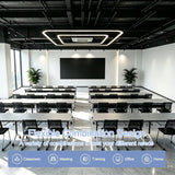 4 Pack Folding Grey Conference Table,47.2in Modular Mobile Training Table