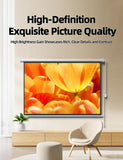 100" Matte White Motorized Projector Screen for UST Long/Standerd Throw Projector,178°Viewing Angle Movie Screen with Remote Control for Home Theater Presentation Education Wall/Ceiling Mount(4:3)
