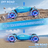 Dysaim Gesture Sensing RC Stunt Car, Cool Birthday Gifts for Boys Ages 6-12 Toys, 4WD Remote Control Car 360° Rotate Transform Drift RC Cars with Lights Music Sprayer, 2.4Ghz Hand Controlled