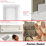 American Standard 2963102.020 Aspirations 60 x 30-Inch Alcove Bathtub, Right-Hand Drain, White