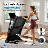 MERACH T12 Foldable Treadmill for Home 300 LBS Capacity Wide Running Belt