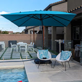 PURPLE LEAF Patio Umbrella 9' x 11.5' All-Day Shade Control Turquoise