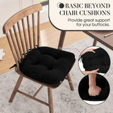 Basic Beyond Chair Cushions for Dining Chairs 6 Pack, Chair Cushion with Ties and Non Slip Backing