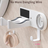 chochoyah Hair Dryer Holder Wall Mounted, Hair Dryer Organizer Self Adhesive Compatible with Dyson Blow Dryer Holder Aluminum BlowDryer Holder Wall Mounted for Bathroom White