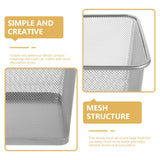 jojofuny Wire Mesh Wastebasket with Solid Base for Office