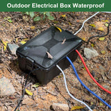 NineLeaf 10*Extra Large Waterproof Electrical Box&40*Small Weatherproof Extension Cord Outlet Box-IP54 Weatherproof Outlet Cover, Protect Timer,Power Strip,Holiday Light-12.5 x 8.5 x 5 & 9 x2.6 x2.6