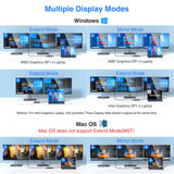 USB C Docking Station Dual Monitor Triple Display Hub Multiple Adapter
