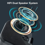Herdio 4 Inch Portable Bluetooth Speaker Wired Waterproof 120W Sound Box Outdoor Boat Tractor