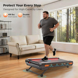 Vitalwalk Walking Pad Treadmill with Incline, 43"x18" Wide Full Deck, Auto Incline, Portable Under Desk Treadmills for Home Office, 4-Way Mobility & Vertical Store, Heavy Duty, APP, Grey, Extra Large