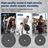 DERACY Barbell Weight Set, 43lbs Barbell Set Adjustable Olympic Weights, 6 Plates, 57.5 Inch Bar & Thick Foam Shoulder Pad, for Home Gym, Exercise, Lifting, Body Fitness, Workout to Build Muscle DERACY