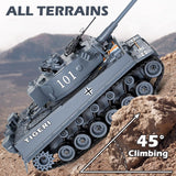 Supdex 1:18 RC Tank That Shoot BBS, 2.4G WW2 German Tiger I Remote Control Tank Model Toys, Army Toy with Smoke, Lights, Sound and Recoil,Military RC Vehicle for Adults and Kids 6+ Year Old