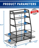 Staransun Staransun Weight Rack for Dumbbells - Dumbbell Rack for Home Gym - Home Gym Storage Rack with 4 Flexible Wheels - Weight Rack for Home Gym with Side Storage and Hooks Staransun