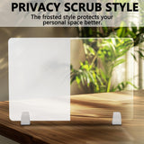 4 Pcs Desk Divider Privacy Panel 23.6 x 15.8 Inch Counter Desk Acrylic Panel Holder (Frosting) GOOFCXO