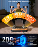 Vibration Plate Exercise Machine for Weight Loss and Lymphatic Drainage - 330lb Vibrating Platform for Home Gym Workout, Full Body Shaker Pilates Equipment with 2 Bands for Women and Men - Gold