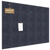 JBER Large Cork Board Alternative 72" x 48" - 24 Pack Self-Adhesive Felt Bulletin Board Tiles, Pin Board Vision Board for Walls, Office & Home Decor(Starlight Blue)