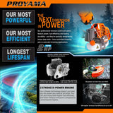 PROYAMA 42.7cc Gas Weed Wacker, 3 in 1 Weed Eater Gas Powered, Brush Cutter and Gas String Trimmer 2-Cycle Extreme Duty