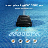 Beatbot Sora 10 Cordless Pool Vacuum Robot for Inground & Above Ground Pools, 6800 GPH Suction, Floor/Wall/Waterline/Shallow Area Cleaning, Waterline Parking, 300 Mins Runtime,Royal Blue