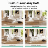 Novilla 104.3" Modular Cloud Couch, Modern Sectional Sofa with Smarts Coil® Support