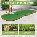 Luricaa Golf Putting Green Mat for Indoor Outdoor, Professional Golf Training Mat Aids for Professional Practice (5×12ft E)