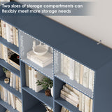 Triple Wide Bookshelf, 6 Tier Large Bookshelf, Bookcase with 17 Open Display Shelves