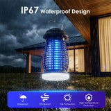 Bug Zapper Outdoor & Indoor,Cordless Portable Mosquito Zapper with Rechargeable 4800mAh Battery & Auto On/Off,Mosquito Repellent Outdoor Patio,Electric Fly Trap for Camping,Kitchen,Backyard,Patio
