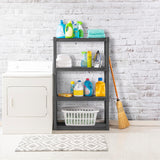 Sterilite 4-Pack 4 Shelf Unit, Heavy-Duty Shelving Storage and Utility Rack - Standing Plastic Organizer Shelves for Kitchen, Bathroom, and Garage