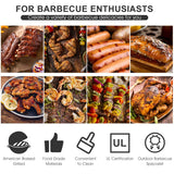 Giantex Electric Grill Indoor Outdoor, Non-stick Grill Griddle Plate, 3 Cooking Zones, Temperature Control, Drip Tray, 1350W 200sq.in BBQ Grill for Balcony Apartments Backyard Party Camping (Black)