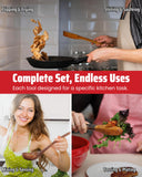 Elegant 5-Piece Walnut Wood Kitchen Utensil Set – Non-Scratch, Heat-Resistant Cooking Utensil Set with Kitchen Tongs, Spoons, Spatula & Ladle