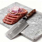 SODEN 7 Inch Cleaver Knife - VG-10 Damascus Steel Professional Meat Cleaver & Butcher Knife, Razor Sharp Heavy Duty Chopper with Ergonomic Handle, for Chef & Home Kitchen