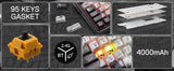 Redragon 719 PRO Wireless Gasket Gaming Hype Screen & Knob, 95 Keys Mechanical Keyboard,Easy-Control 1.14’’ TFT Info Display