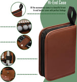 HIRQUITICKE Golf Gift Sets for Men & Women - Golf Accessories Set with Case, Golf Balls, Rangefinder + More (Brown)