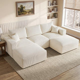 113" Modular Sectional Sofa Boneless U-Shaped Couches for Living Room