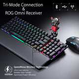 ASUS ROG Strix Scope II 96 Wireless Gaming Keyboard & ROG Spatha X Wireless Gaming Mouse (Magnetic Charging Stand