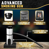 Old Fashioned Whiskey Smoker Box Kit With Dual View, Magnetic Clasp, Glass Smoker Top & Bamboo Tray For Bourbon Whiskey