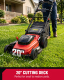 PowerSmart 21" Self-Propelled Cordless Lawn Mower, Brushless Motor, 2 x 40V 4.0Ah Battery & Charger (MB2420SA)