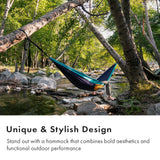 WHTE MOSS Suparpine II Hammock for Camping with Straps Included (Deep Blue, Double)