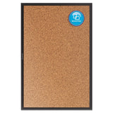 Quartet Cork Bulletin Board 36"W x 24"H Pin Board, Black Aluminum Frame (2303)