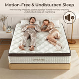 12 Inch Full Mattress, Medium Firm Hybrid Mattress Full with Zoned Pocket Springs & Memory Foam for Pressure Relief, Motion Isolation | Fiberglass-Free, CertiPUR-US Certified | 75"*54"